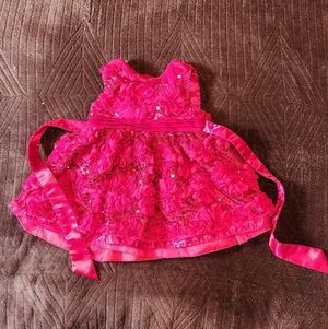 Red Floral Baby Dress